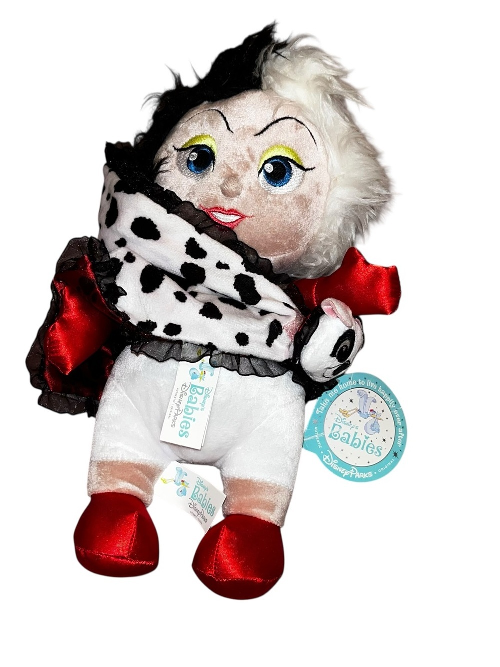 Disney Babies Villians Cruella deville Plush doll 101 Dalmatian new nwt